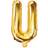 PartyDeco Letter Balloons 'U' 35 cm Gold