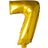 Guld folieballon som tallet 7