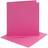 Creativ Company Kort og kuverter, kort str. 15,2x15,2 cm, 220 g, pink, 4sæt, kuvert str. 15,5x15,5 cm