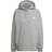 adidas Women's Essentials Studio Fleece Hoodie - Medium Grey Heather/White