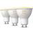 Philips White Ambiance LED Lamps 4.3W GU10 3-pack