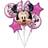 Amscan Anagram 4070601 Disney Minnie Mouse Foil Balloon Bouquet 5 Pieces