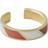 Design Letters Striped Candy Ring - Gold/Red/White