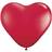 Folat balloner hjerte 30 cm latex rød 100 stk