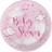 Folat Pink baby shower pige tallerkener 18cm 8 stk