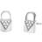 Michael Kors Mercer Link Padlock Pave Stud Earrings - Silver/Transparent