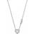 Michael Kors Brilliance Heart & Logo Necklace - Silver/Transparent