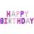 PartyDeco Text & Theme Balloons Happy Birthday Rosa-Lila