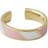 Design Letters Striped Candy Ring - Gold/White/Pink