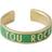 Design Letters Word Candy Ring - Gold/Green