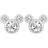 Disney Mickey & Minnie Head Earrings - Silver/Transparent