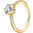 Pandora Sparkling Crown Solitaire Ring - Gold/Transparent