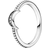 Pandora Crescent Moon Beaded Ring - Silver/Transparent