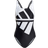 adidas Women's Logo Graphic Swimsuit - Black/White