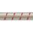 Robline Elastiksnor, Hvid/rød elastik snor 5mm hvid/rød 100m