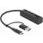 DeLock USB 3.2 Gen 1 In-Desk Card Reader for microSD/SD with USB hub (63859)