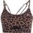 Nike Dri-FIT Indy Light-Support Padded Glitter Sports Bra - Archaeo Brown/Black/White