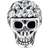 Thomas Sabo Charm Club Single Skull Ear Stud - Silver/Transparent