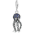 Thomas Sabo Charm Club Collectable Octopus Charm pendant - Silver/Blue/Black/Transparent