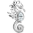 Thomas Sabo Charm Club Single Seahorse Ear Stud - Silver/Transparent