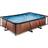 Exit Toys Rectangular Wood Pool with Filter Pump 3x2x0.65m