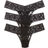 Hanky Panky Signature Lace Low Rise Thongs 3-pack - Black