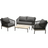 Venture Design Andorra Loungesæt, 1 borde inkl. 2 stole & 1 sofaer