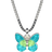 Pia & Per Butterfly Necklaces - Silver/Turquoise/Green