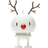 Hoptimist Medium Reindeer White Dekorationsfigur 15cm