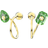 Swarovski Numina Drop Earrings - Gold/Green/Transparent