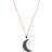 Swarovski Symbolic Moon And Star Pendant Necklace - Rose Gold/Multicolour
