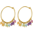 Pernille Corydon Rainbow Hoops - Gold/Multicolour