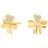 Joanli Nor Clover Earrings - Gold/Transparent