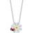 Støvring Design Marguerite with Small Ladybug Pendant Necklaces - Silver/Multicolour