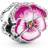 Pandora Pansy Flower Charm - Silver/Pink/Orange