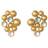 ByBiehl Pebbles Stud Earrings - Gold/Transparent