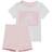 adidas Infant Essentials Tee & Shorts Set - White/Clear Pink (HF1915)
