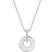 Swarovski Circle Pendant Necklaces - Silver/Transparent