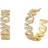 Michael Kors Large Hoop Earrings - Gold/Transparent