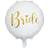 Bride folieballon i hvid