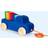 Grimms Blue Truck Pull Toy, Montessori Toys, Blue