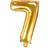 PartyDeco Foil Balloon Number 7 35cm Gold