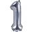 PartyDeco Foil Balloon Number 1 35cm Silver