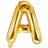 PartyDeco Letter Balloons A 35cm Gold