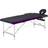 vidaXL foldbart massagebord 2 zoner aluminium sort og lilla