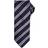 Premier Mens Waffle Stripe Formal Business Tie (One Size) (Black/Rich Violet)