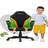Huzaro Gaming chair for children Ranger Pixel 1.0 Mesh, Black-green