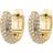 Pilgrim Lona Chunky Huggie Hoops Earrings- Gold/Transparent