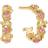 Mads Z Vintage Blooming Earrings - Gold/Pink