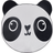 Beliani Børne tæppe hvid og sort polyester ⌀ 120 Legeværelsesmåtte Animal Panda